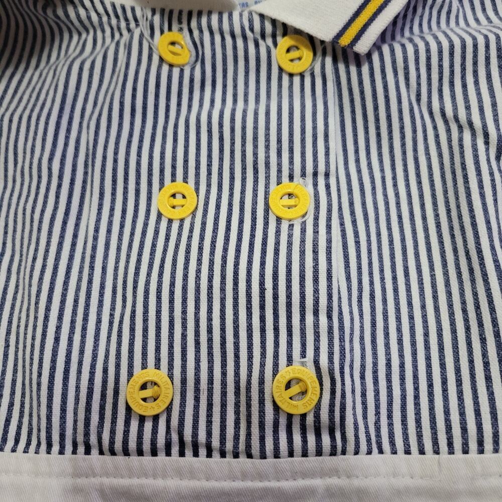 Vintage 80’s Hangten Sailor Cropped Blouse Sz L USA TAG Chic Classy Indie - Picture 5 of 12